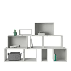 Muuto Stacked shelf module with background, small, light grey