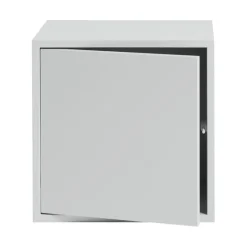 Muuto Stacked shelf module with door, medium, grey