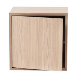 Muuto Stacked shelf module with door, medium, oak