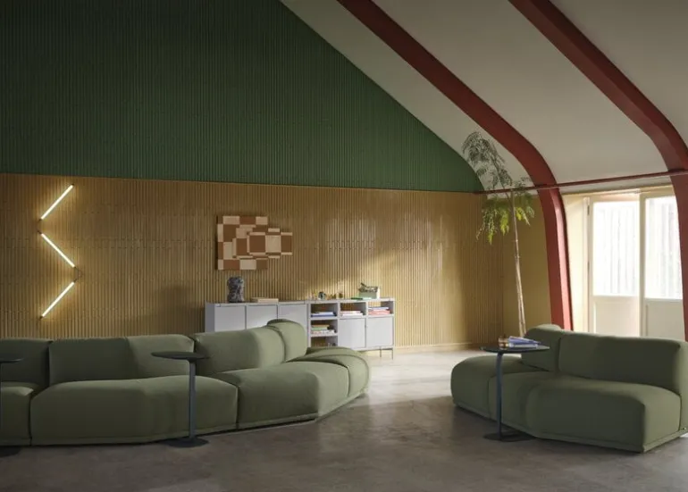 Muuto Stacked top plate for shelf module, 131 x 35 cm, grey