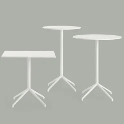 Muuto Still Cafe bar table 75 cm, h. 95 cm, white