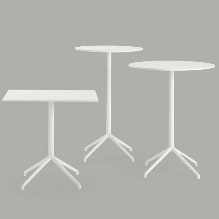 Muuto Still Cafe bar table 75 cm, h. 105 cm, white