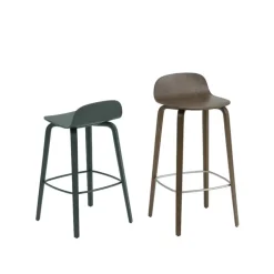 Muuto Visu bar stool, 75 cm, stained dark brown