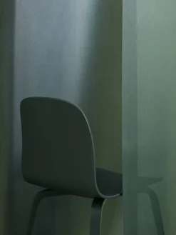 Muuto Visu chair, wood base, dark green