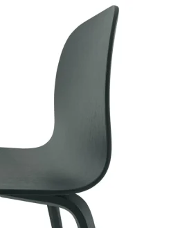Muuto Visu chair, wood base, dark green
