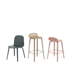 Muuto Visu chair, wood base, dark green