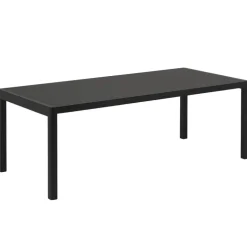 Muuto Workshop table, 200 x 92 cm, black - black linoleum