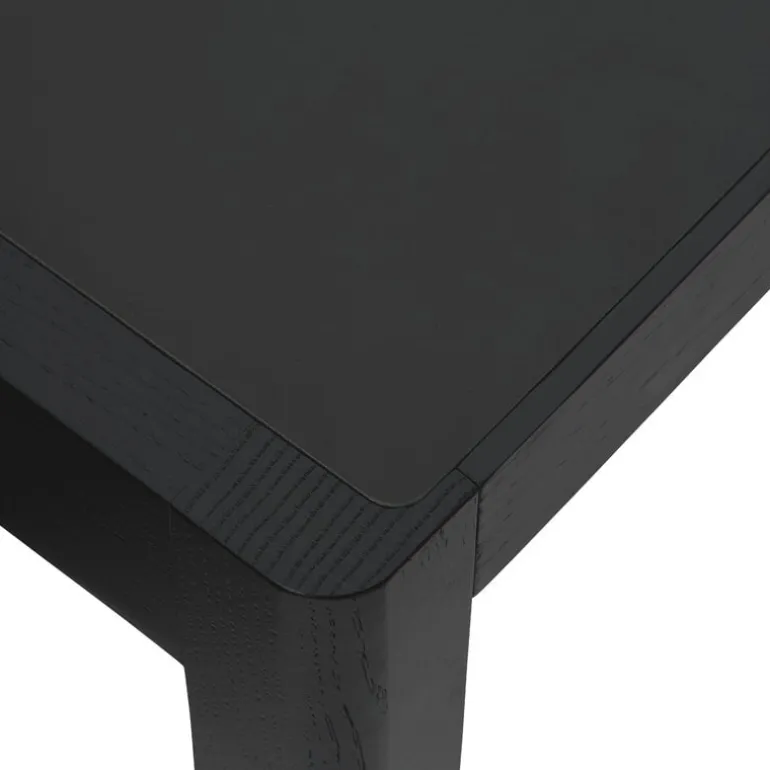 Muuto Workshop table, 130 x 65 cm, black - black linoleum