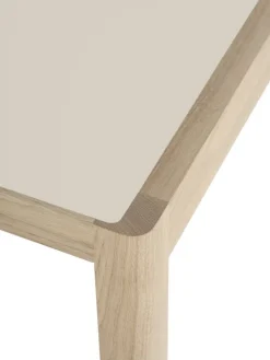 Muuto Workshop table, 200 x 92 cm, oak - warm grey linoleum