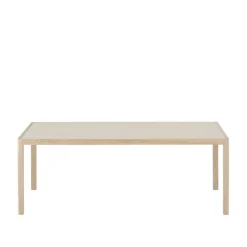Muuto Workshop table, 200 x 92 cm, oak - warm grey linoleum