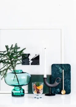 Nedre Foss Ildhane candleholder, black