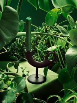 Nedre Foss Ildhane candleholder, black