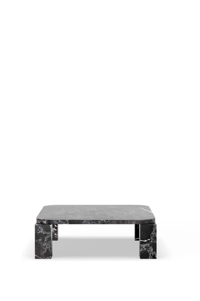 New Works Atlas coffee table, 82 x 82 cm, black marble