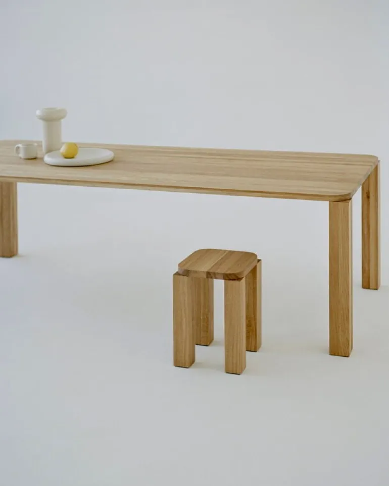 New Works Atlas stool, natural oak