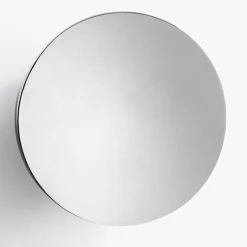New Works Aura mirror, large, stainless steel