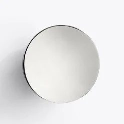 New Works Aura mirror, small, stainless steel