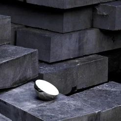 New Works Aura table mirror, stainless steel