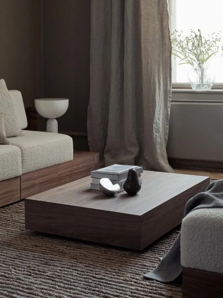 New Works Aura table mirror, stainless steel