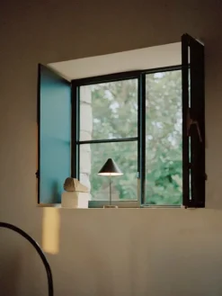 New Works Brolly portable table lamp, black steel