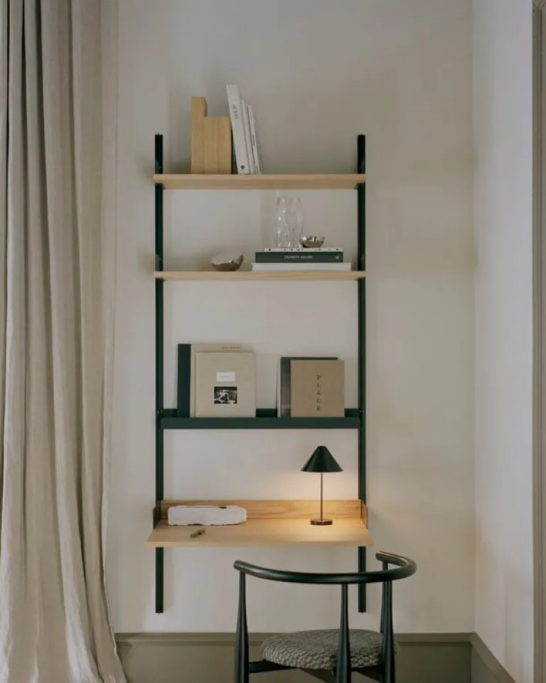 New Works Brolly portable table lamp, black steel