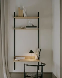 New Works Brolly portable table lamp, black steel