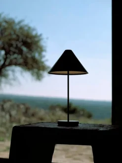 New Works Brolly portable table lamp, black steel