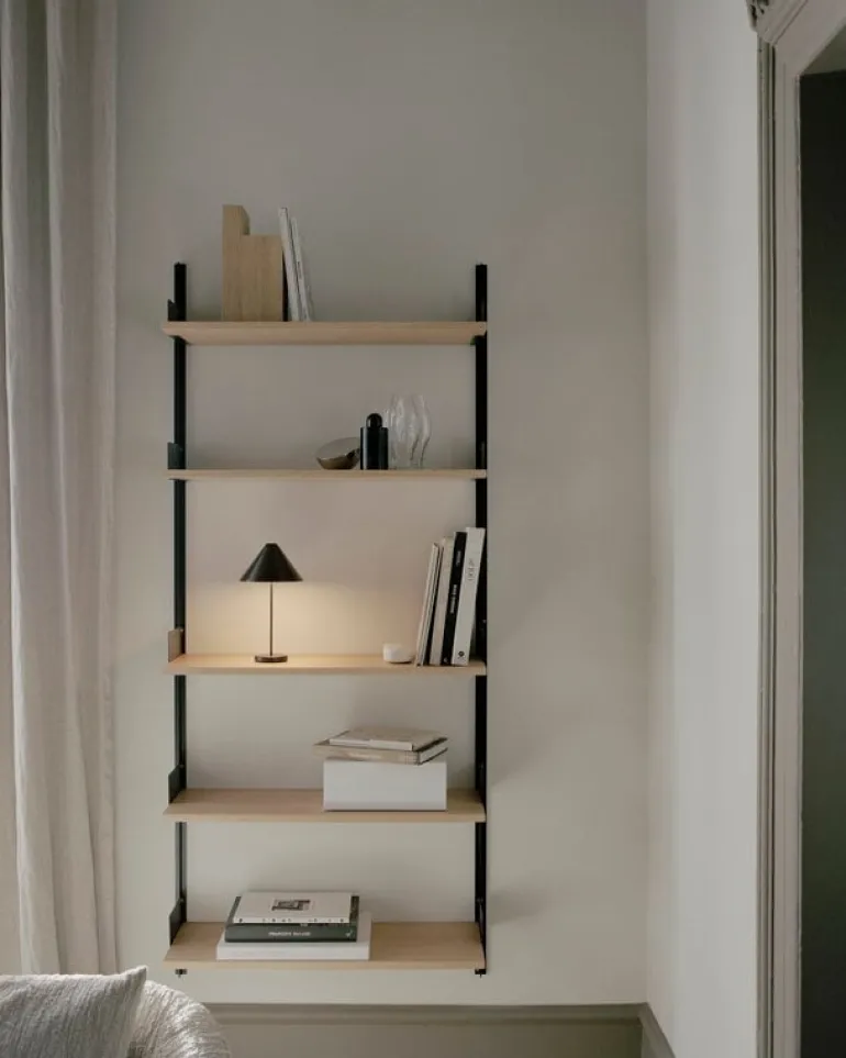 New Works Brolly portable table lamp, black steel