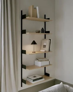 New Works Brolly portable table lamp, black steel