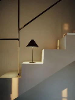 New Works Brolly portable table lamp, black steel