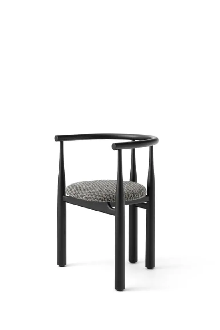New Works Bukowski chair, black - Pur Lin 080