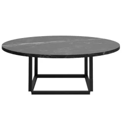 New Works Florence coffee table 90 cm, black - black marble