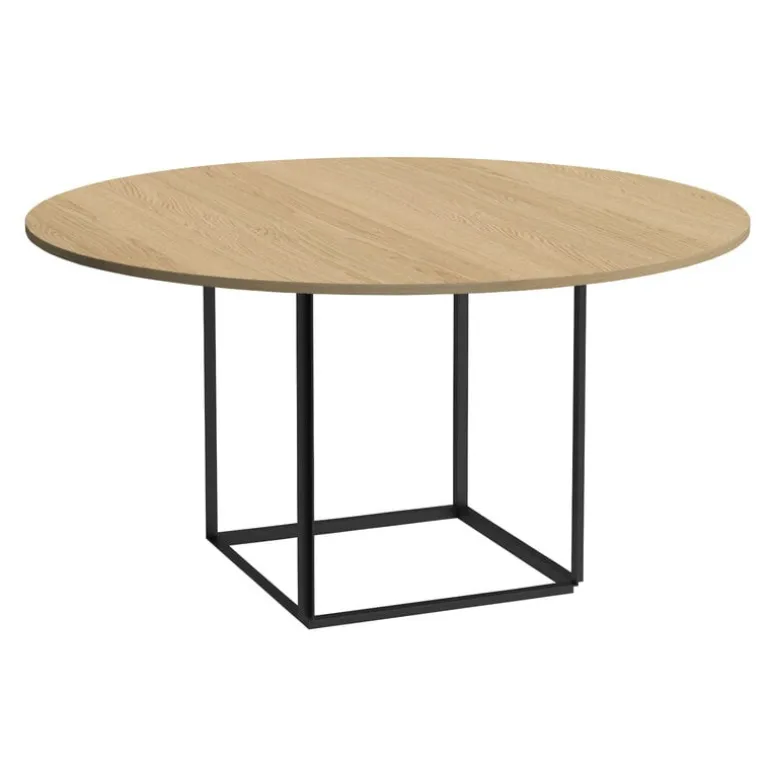New Works Florence dining table 145 cm, black - oiled oak