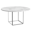 New Works Florence dining table 145 cm, white - white marble Carrara