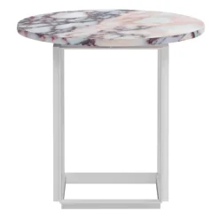 New Works Florence side table, 50 cm, white - white marble Viola