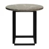 New Works Florence side table 50 cm, black - grey marble