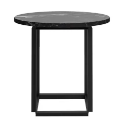 New Works Florence side table 50 cm, black - black marble