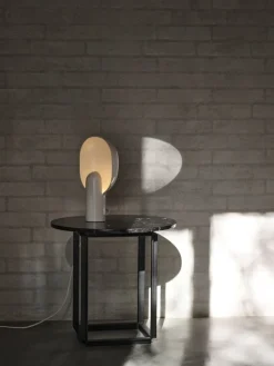 New Works Florence side table 50 cm, black - black marble