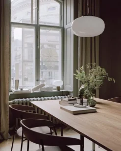 New Works Karl-Johan pendant, 40 cm, opal glass