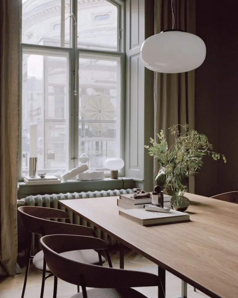 New Works Karl-Johan pendant, 40 cm, opal glass