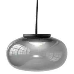 New Works Karl-Johan pendant, 23 cm, smoked glass