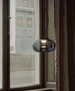 New Works Karl-Johan pendant, 23 cm, smoked glass