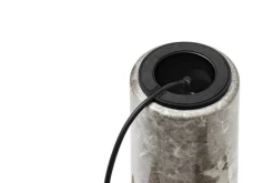 New Works Kizu portable table lamp, Gris du Marais marble