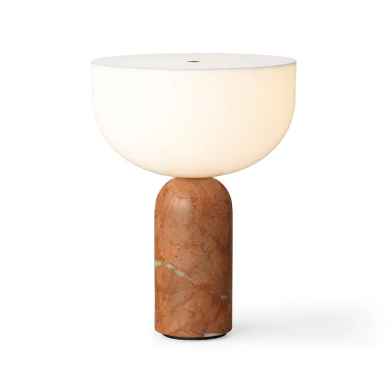 New Works Kizu portable table lamp, Breccia Pernice marble