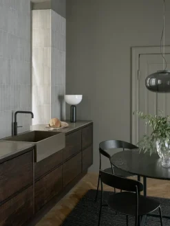 New Works Kizu table lamp, large, black marble