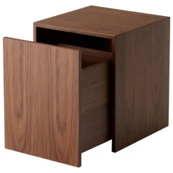 New Works Mass side table with drawer, walnut