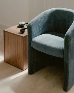 New Works Mass side table with drawer, walnut