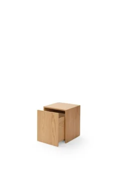New Works Mass side table with drawer, oak