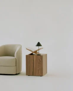 New Works Mass side table, walnut