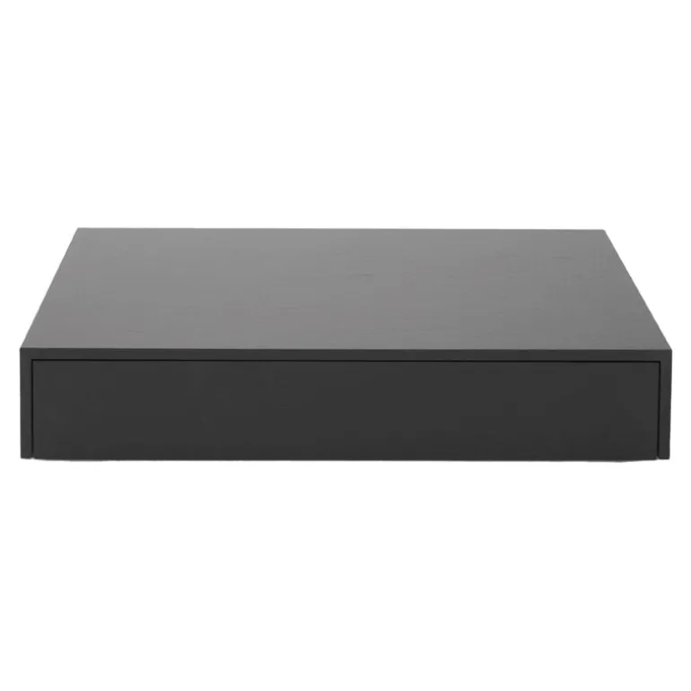 New Works Mass Wide coffee table with drawer, black stained oak