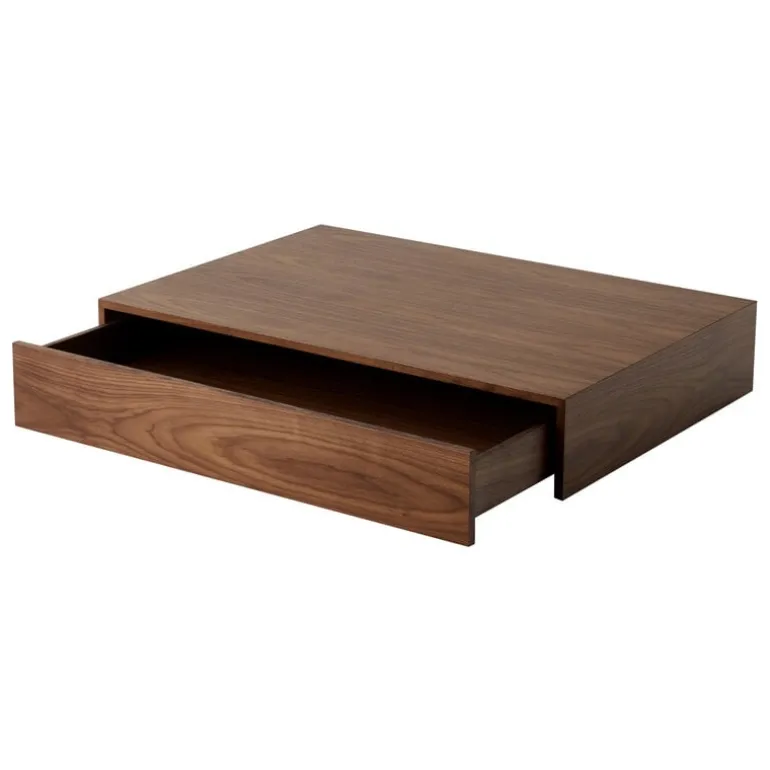 New Works Mass Wide coffee table with drawer, walnut